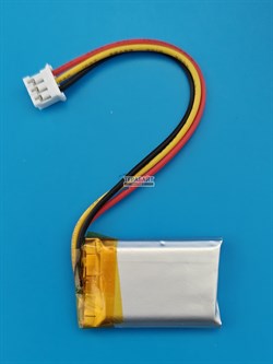 Аккумулятор 3.7v 250mAh 3pin 3 провода + разъем (фишка) коннектор 502030 Li-Pol универсальная аккумуляторная батарея 5x20x30 - фото 204256