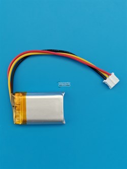 Аккумулятор 3.7v 300mAh 3pin 3 провода + разъем (фишка) коннектор 602030 Li-Pol универсальная аккумуляторная батарея 6x20x30 - фото 204331