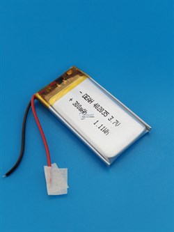Аккумулятор 3.7v 300mAh 2pin 402035 Li-Pol универсальная аккумуляторная батарея 4x20x35 2 провода - фото 204415