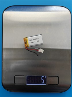 Аккумулятор 3.7v 300mAh 2pin 402035 Li-Pol универсальная аккумуляторная батарея 4x20x35 2 провода - фото 204422