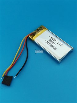 Аккумулятор 3.7v 400mAh 3pin 3 провода 502040 Li-Pol универсальная аккумуляторная батарея 5x20х40 - фото 205348