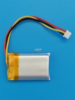 Аккумулятор 3.7v 370mAh 3pin 3 провода + разъем (фишка) коннектор 602033 Li-Pol универсальная аккумуляторная батарея 6x20x33 - фото 206145