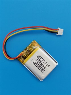 Аккумулятор 3.7v 180mAh 3pin 3 провода + разъем (фишка) коннектор 402025 Li-Pol универсальная аккумуляторная батарея 4x20x25 - фото 206174