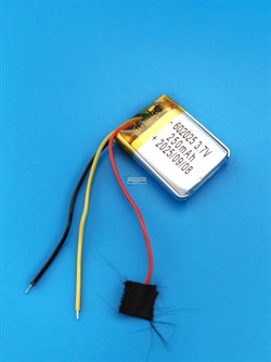 Аккумулятор 3.7v 250mAh 3pin 3 провода 602025 Li-Pol универсальная аккумуляторная батарея 6x20х25 - фото 206223