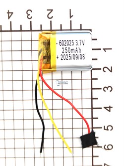Аккумулятор 3.7v 250mAh 3pin 3 провода 602025 Li-Pol универсальная аккумуляторная батарея 6x20х25 - фото 206230
