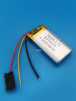 Аккумулятор 3.7v 600mAh 3pin 3 провода 702040 Li-Pol универсальная аккумуляторная батарея 7x20х40 - фото 206261