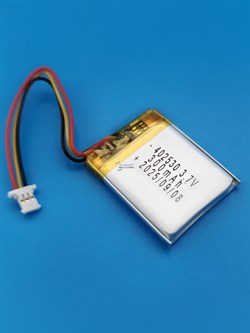 Аккумулятор 3.7v 300mAh 3pin 3 провода + разъем (фишка) коннектор 402530 Li-Pol универсальная аккумуляторная батарея 4x25x30 - фото 206313