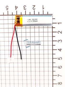 Аккумулятор для видеорегистратора 3.7v 90mAh 2pin 2 провода (плата версия v2) (батарея на видеорегистратор универсальная) - фото 207193