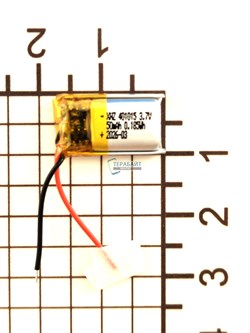 Аккумулятор 3.7v 50mAh 4x10x15 / 401015 / 15мм на 10мм на 4мм 2 провода - фото 207385