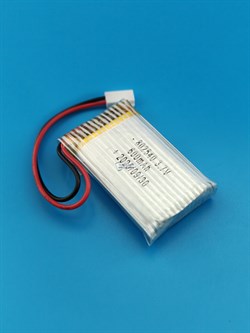 Аккумулятор высокотоковый 25C Li-po XH2.54 3.7v 600mAh 2pin 2 провода 802540 батарея для квадрокоптеров и радиоуправляемых моделей - фото 207463