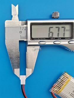 Аккумулятор высокотоковый 25C Li-po XH2.54 3.7v 600mAh 2pin 2 провода 802540 батарея для квадрокоптеров и радиоуправляемых моделей - фото 207476
