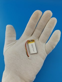 Аккумулятор универсальный литий полимерный li-pol 3.7v вольт 3pin 3 провода с платой + коннектор (разъем фишка) 450mAh 602035 размеры батареи 6х20х35 - фото 207971