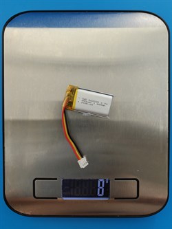Аккумулятор универсальный литий полимерный li-pol 3.7v вольт 3pin 3 провода с платой + коннектор (разъем фишка) 450mAh 602035 размеры батареи 6х20х35 - фото 207989
