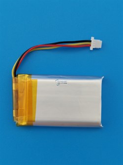Аккумулятор универсальный литий полимерный li-pol 3.7v вольт 3pin 3 провода с платой + коннектор (разъем фишка) 650mAh 602540 размеры батареи 6х25х40 - фото 208017