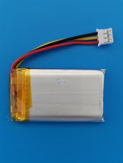 Аккумулятор универсальный литий полимерный li-pol 3.7v вольт 3pin 3 провода с платой + коннектор (разъем фишка) 650mAh 602540 размеры батареи 6х25х40 - фото 208036