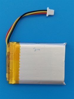 Аккумулятор универсальный литий полимерный li-pol 3.7v вольт 3pin 3 провода с платой + коннектор (разъем фишка) 680mAh 603040 размеры батареи 6х30х40 - фото 208101