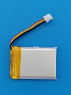 Аккумулятор универсальный литий полимерный li-pol 3.7v вольт 3pin 3 провода с платой + коннектор (разъем фишка) 680mAh 603040 размеры батареи 6х30х40 - фото 208126