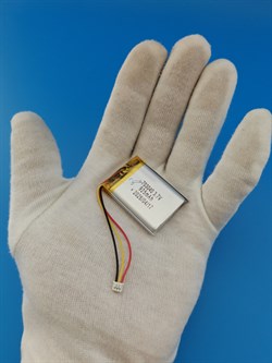 Аккумулятор универсальный литий полимерный li-pol 3.7v вольт 3pin 3 провода с платой + коннектор (разъем фишка) 925mAh 703040 размеры батареи 7х30х40 - фото 208147