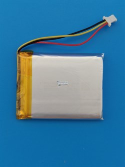 Аккумулятор универсальный литий полимерный li-pol 3.7v вольт 3pin 3 провода с платой + коннектор (разъем фишка) 1500mAh 604050 размеры батареи 6х40х50 - фото 208186