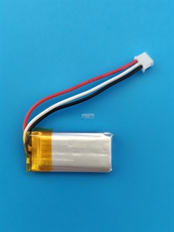 Аккумулятор универсальный литий полимерный li-pol 3.7v вольт 3pin 3 провода с платой + коннектор (разъем фишка) 240mAh 521630 размеры батареи 5.2х16х30 - фото 208223