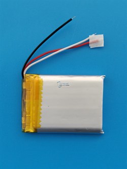 Аккумулятор универсальный литий полимерный li-pol 3.7v вольт 3pin 3 провода с платой 680mAh 603040 размеры батареи 6x30x40 - фото 208259