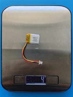 Аккумулятор универсальный литий полимерный li-pol 3.7v вольт 3pin 3 провода с платой + коннектор (разъем фишка) 180mAh 402025 размеры батареи 4x20x25 - фото 208286