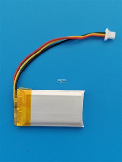 Аккумулятор универсальный литий полимерный li-pol 3.7v вольт 3pin 3 провода с платой + коннектор (разъем фишка) 400mAh 502035 размеры батареи 5x20x35 - фото 208339