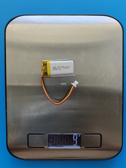 Аккумулятор универсальный литий полимерный li-pol 3.7v вольт 3pin 3 провода с платой + коннектор (разъем фишка) 450mAh 602035 размеры батареи 6х20х35 - фото 208417