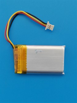 Аккумулятор универсальный литий полимерный li-pol 3.7v вольт 3pin 3 провода с платой + коннектор (разъем фишка) 650mAh 602540 размеры батареи 6х25х40 - фото 208447