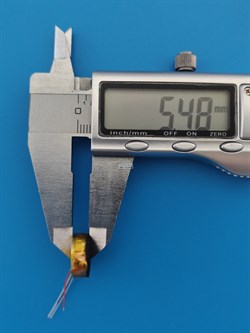 Аккумулятор LiIon (литий-ионный) 3.7v вольт 2pin 2 контакта 85mAh 1454 0.32Wh (2шт комплект) - фото 208541