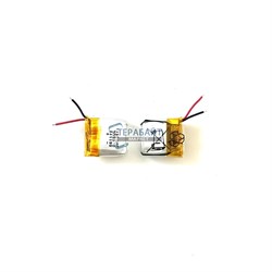 Аккумулятор универсальный литий полимерный li-pol 3.7v вольт 2pin 2 провода без платы подходит для беспроводных наушников QCY in1852 (совместимая батарея) (комплект 2 шт) - фото 208745
