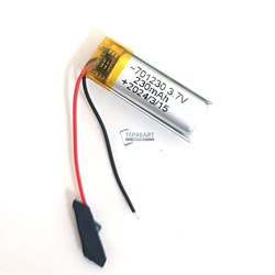 Аккумулятор универсальный литий полимерный li-pol 3.7v вольт 2pin 2 провода с платой подходит для видеорегистратора Artway MD-110 (совместимая батарея) - фото 208815
