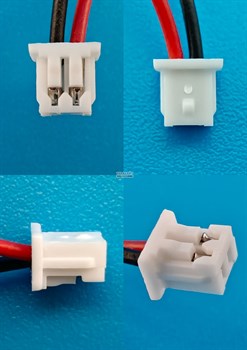 Аккумулятор универсальный литий полимерный li-pol 3.7v вольт 2pin 2 провода с платой + коннектор (разъем фишка) 220mAh 302535 032535 размеры батареи 3x25x35 - фото 209224