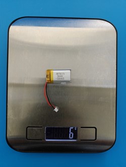 Аккумулятор универсальный литий полимерный li-pol 3.7v вольт 2pin 2 провода с платой + разъем (фишка) коннектор 280mAh 651730 размеры батареи 6.5x17x30 - фото 209600