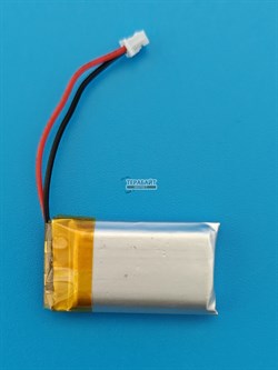 Аккумулятор универсальный литий полимерный li-pol 3.7v вольт 2pin 2 провода с платой + разъем (фишка) коннектор 280mAh 651730 размеры батареи 6.5x17x30 - фото 209604