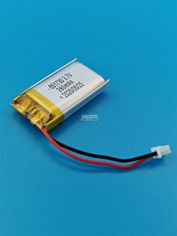 Аккумулятор универсальный литий полимерный li-pol 3.7v вольт 2pin 2 провода с платой + разъем (фишка) коннектор 280mAh 651730 размеры батареи 6.5x17x30 - фото 209605