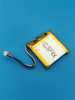 Аккумулятор универсальный литий полимерный li-pol 3.7v вольт 3pin 3 провода с платой + разъем (фишка) коннектор 730mAh 553436 размеры батареи 5.5x34x36 - фото 209642