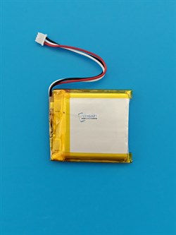 Аккумулятор универсальный литий полимерный li-pol 3.7v вольт 3pin 3 провода с платой + разъем (фишка) коннектор 730mAh 553436 размеры батареи 5.5x34x36 - фото 209643