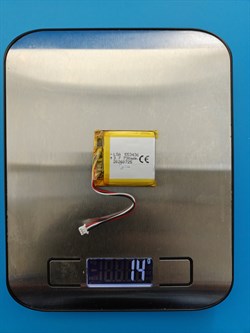 Аккумулятор универсальный литий полимерный li-pol 3.7v вольт 3pin 3 провода с платой + разъем (фишка) коннектор 730mAh 553436 размеры батареи 5.5x34x36 - фото 209644