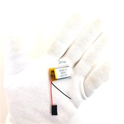 Аккумулятор универсальный литий полимерный li-pol 3.7v вольт 2pin 2 провода с платой 480mAh подходит для зарядного кейса беспроводных наушников QCY T17S (совместимая батарея) - фото 209709