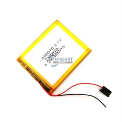 Аккумулятор универсальный литий полимерный li-pol 3.7v вольт 2pin 2 провода с платой 1500mAh подходит для электронной книги Digma R61M (совместимая батарея) - фото 209799