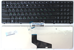 Клавиатура для ноутбука Asus K73, K73B, K73BE, K73BR, K73BY, K73E, K73Sd, K73Sj, K73Sm, K73Sv, K73T, K73TA, K73TK черная без рамки - фото 91815