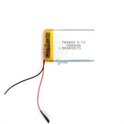 Аккумулятор 3.7v 1400mAh 7x34x50 / 703450 / 50мм на 34мм на 7мм 2 провода