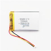 Аккумулятор 3.7v 1200mAh 3pin + разъем (фишка) коннектор 503450 Li-Pol универсальная аккумуляторная батарея 5x34x50