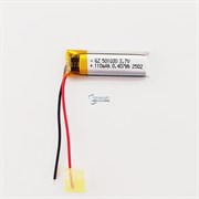 Аккумулятор 3.7v 110mAh 2 pin 2 провода 501030 Li-Pol универсальная аккумуляторная батарея 5x10x30