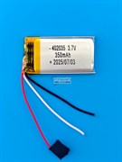 Аккумулятор 3.7v 350mAh 3pin 402035 Li-Pol универсальная аккумуляторная батарея 4x20x35 3 провода