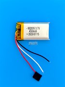 Аккумулятор 3.7v 450mAh 3pin 3 провода 602035 Li-Pol универсальная аккумуляторная батарея 6x20х35