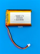 Аккумулятор 3.7v 2000mAh 3pin 3 провода + разъем (фишка) коннектор 103450 Li-Pol универсальная аккумуляторная батарея 10x34x50