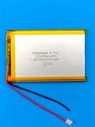 Аккумулятор 3.7v 3500mAh 2pin 2 провода 506090 Li-Pol универсальная аккумуляторная батарея 5x60х90