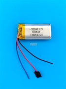 Аккумулятор 3.7v 800mAh 3pin 3 провода 102040 Li-Pol универсальная аккумуляторная батарея 10x20х40